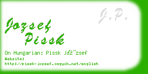 jozsef pissk business card